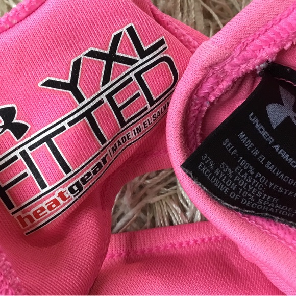 UNDER ARMOUR Girls size Y XL HEAT GEAR FITTED SPORTS BRA - Picture 4 of 4